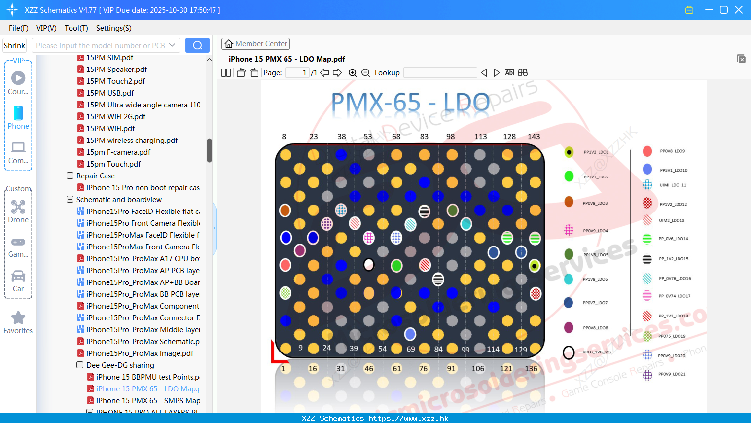 IPhone 15 PMX 65 - LDO Map
